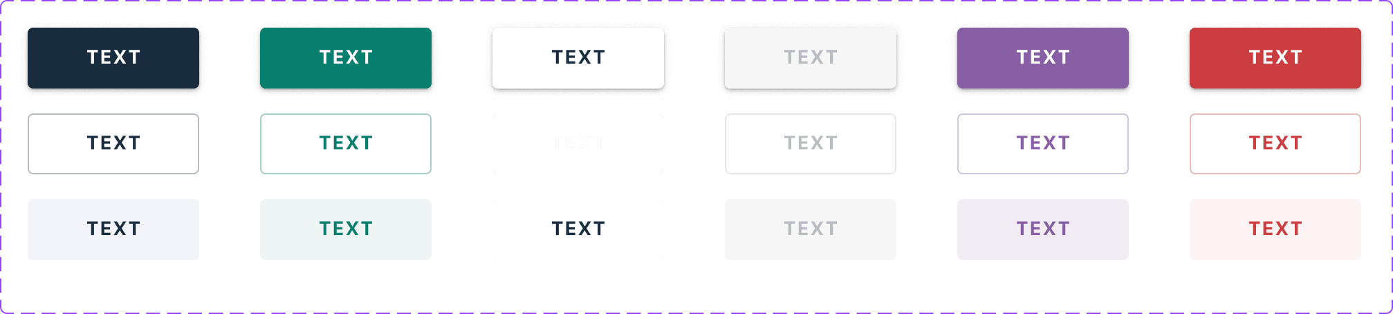 Pre-DS Action_Button component — hand-picked fill colors with no semantic role or token behind them